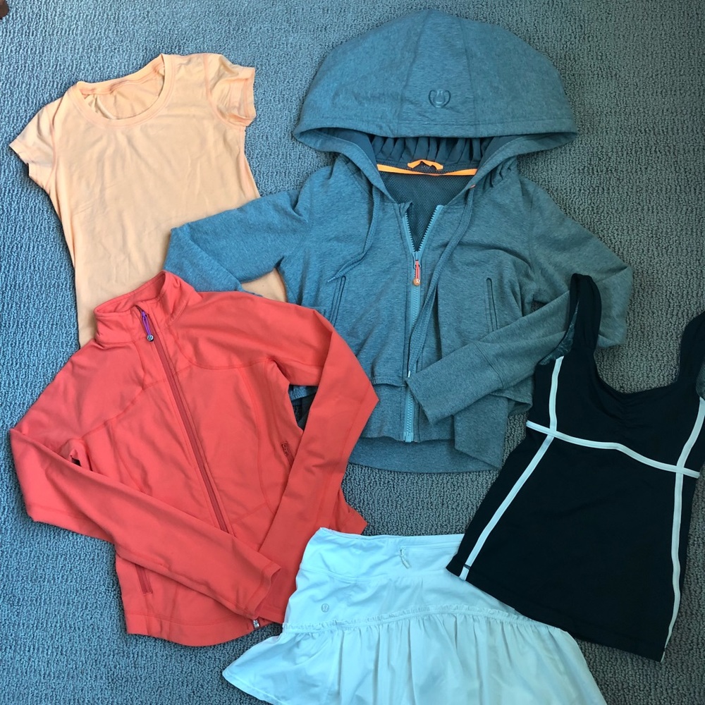 Lululemon Orange Workout Bundle - Sizes 4-6